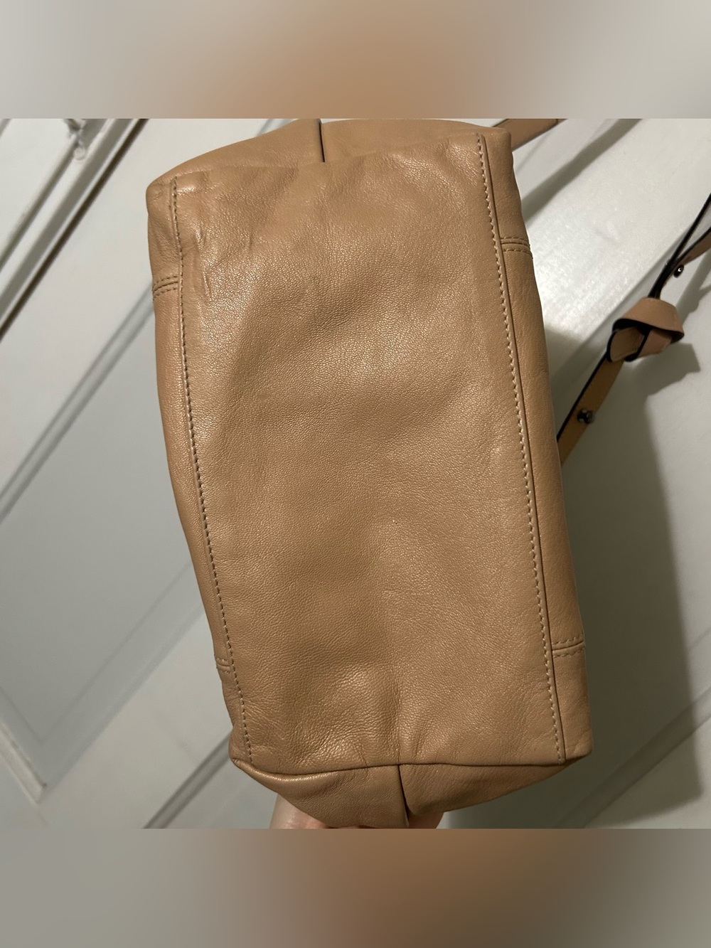 Longchamp Le Pliage Cuir Small Beige Leather Tote - Picture 8 of 10